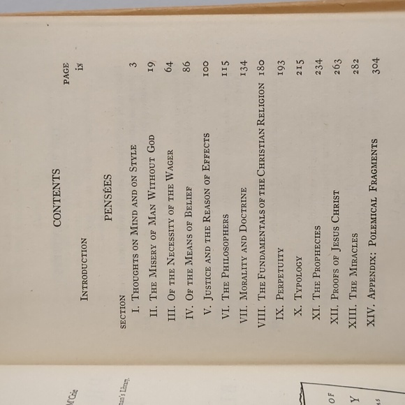 Pascal's Pensees and The Provincial Letters - Modern Library 1941 ed. - Picture 6 of 10